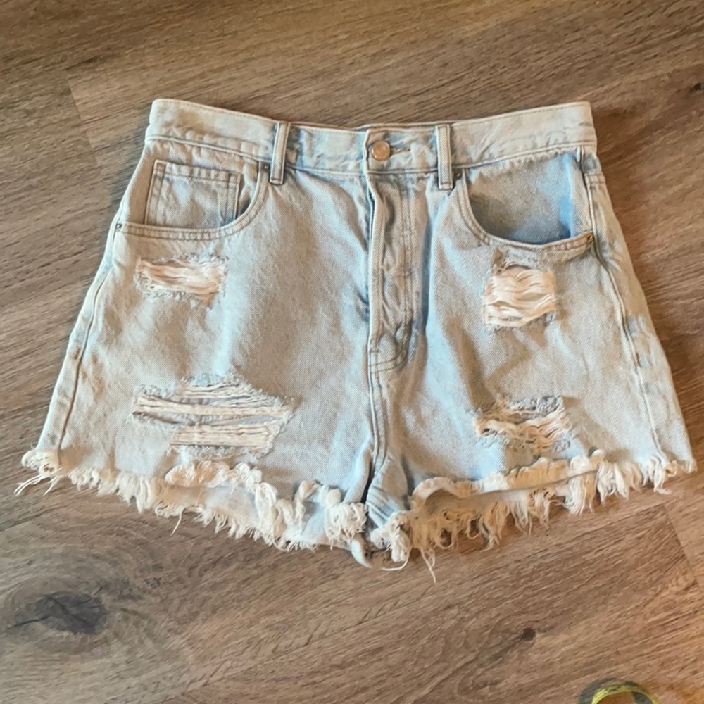 PacSun Light Blue Distressed Jean Shorts